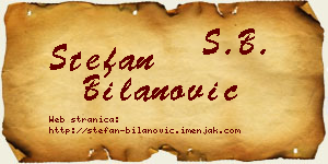 Stefan Bilanović vizit kartica